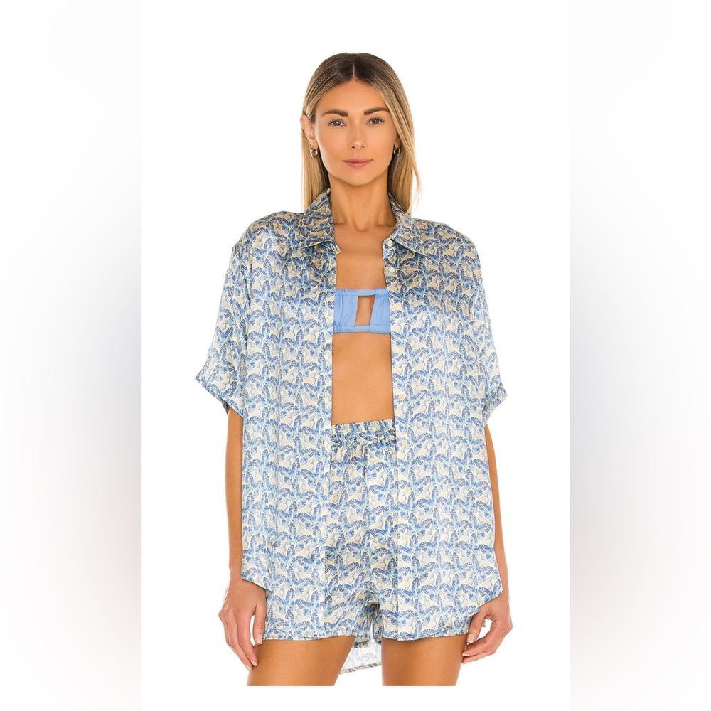 Frankie’s Bikinis Silk Button Down